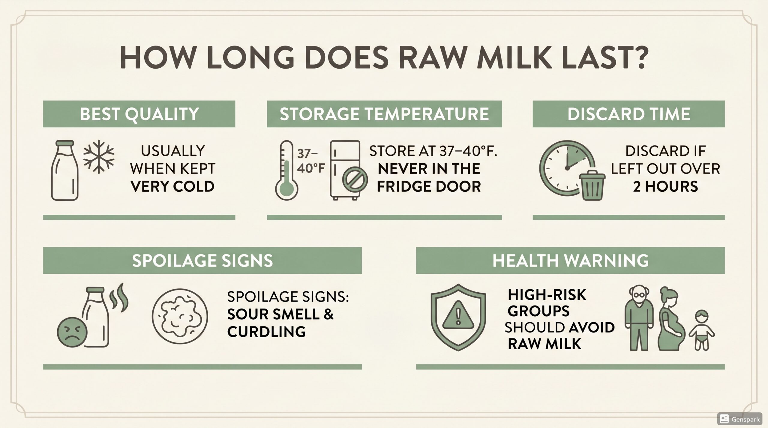how long does raw milk last